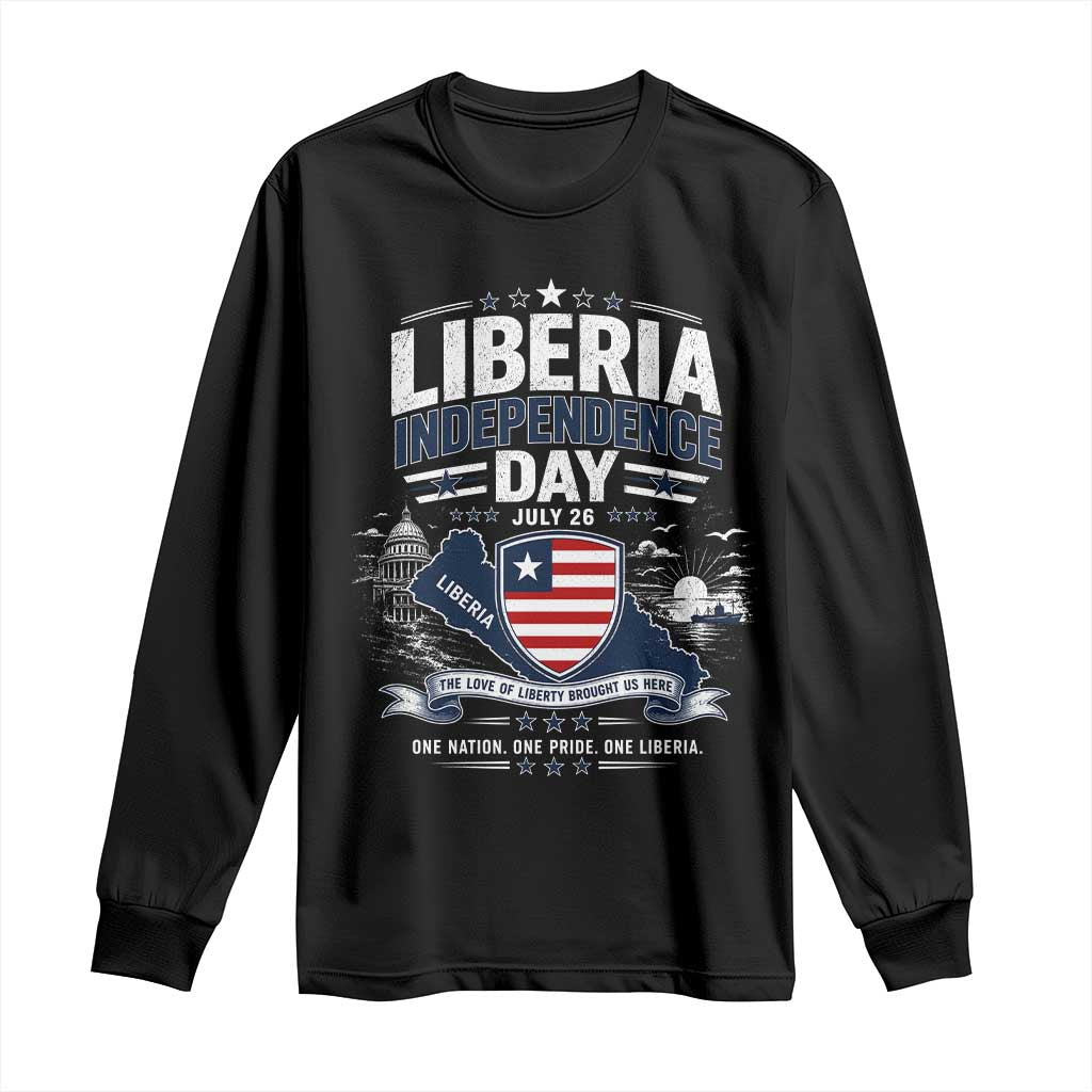 Liberia Independence Day July 26 Patriotic Pride Long Sleeve Shirt