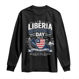 Liberia Independence Day July 26 Patriotic Pride Long Sleeve Shirt