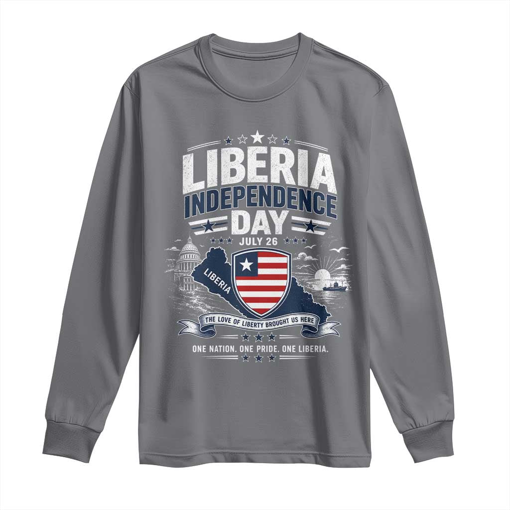 Liberia Independence Day July 26 Patriotic Pride Long Sleeve Shirt