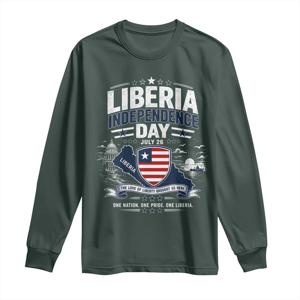 Liberia Independence Day July 26 Patriotic Pride Long Sleeve Shirt
