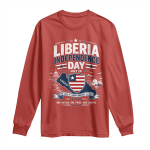 Liberia Independence Day July 26 Patriotic Pride Long Sleeve Shirt