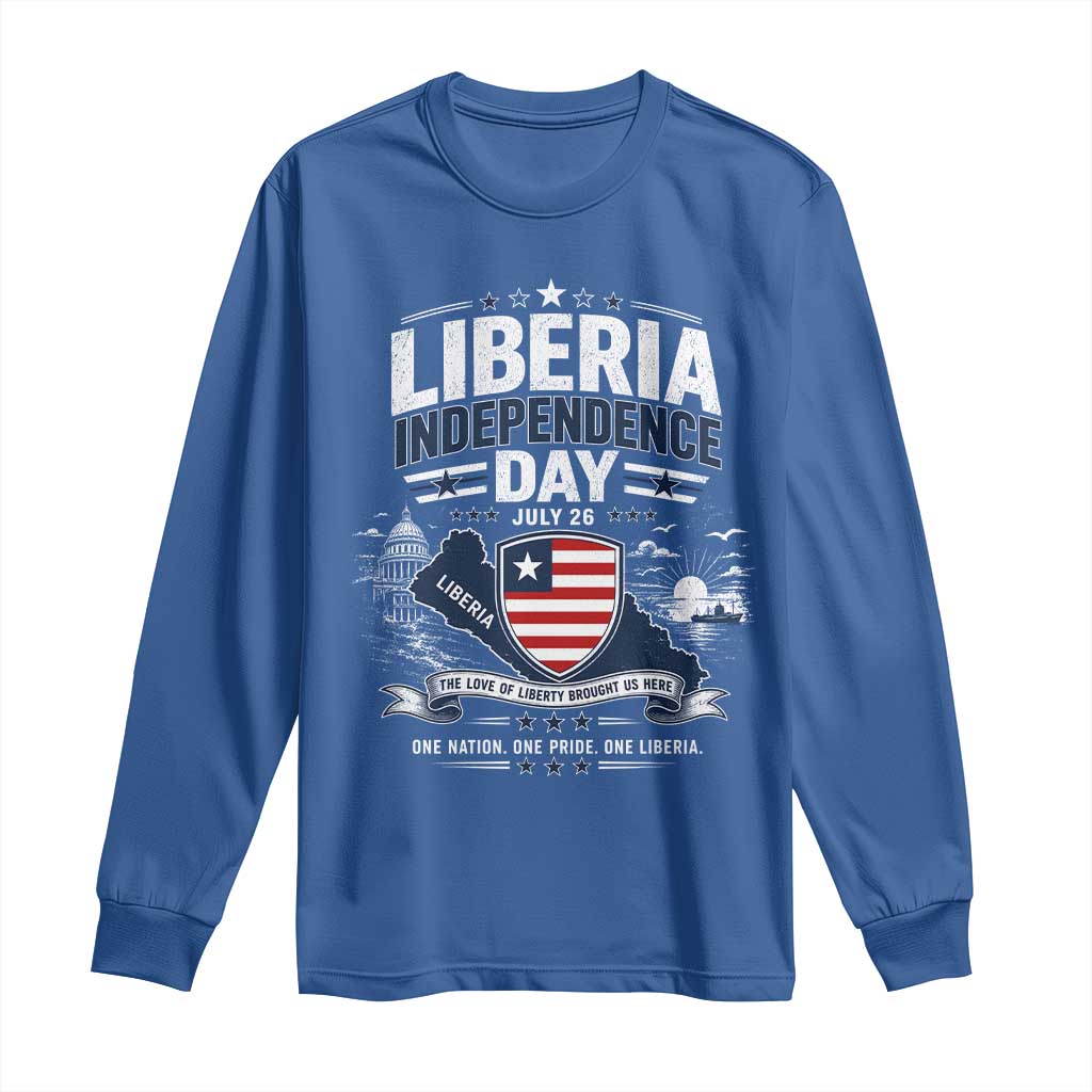Liberia Independence Day July 26 Patriotic Pride Long Sleeve Shirt