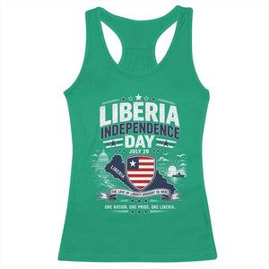 Liberia Independence Day July 26 Patriotic Pride Racerback Tank Top