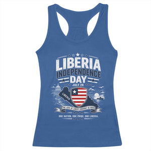 Liberia Independence Day July 26 Patriotic Pride Racerback Tank Top