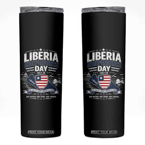 Liberia Independence Day July 26 Patriotic Pride Skinny Tumbler