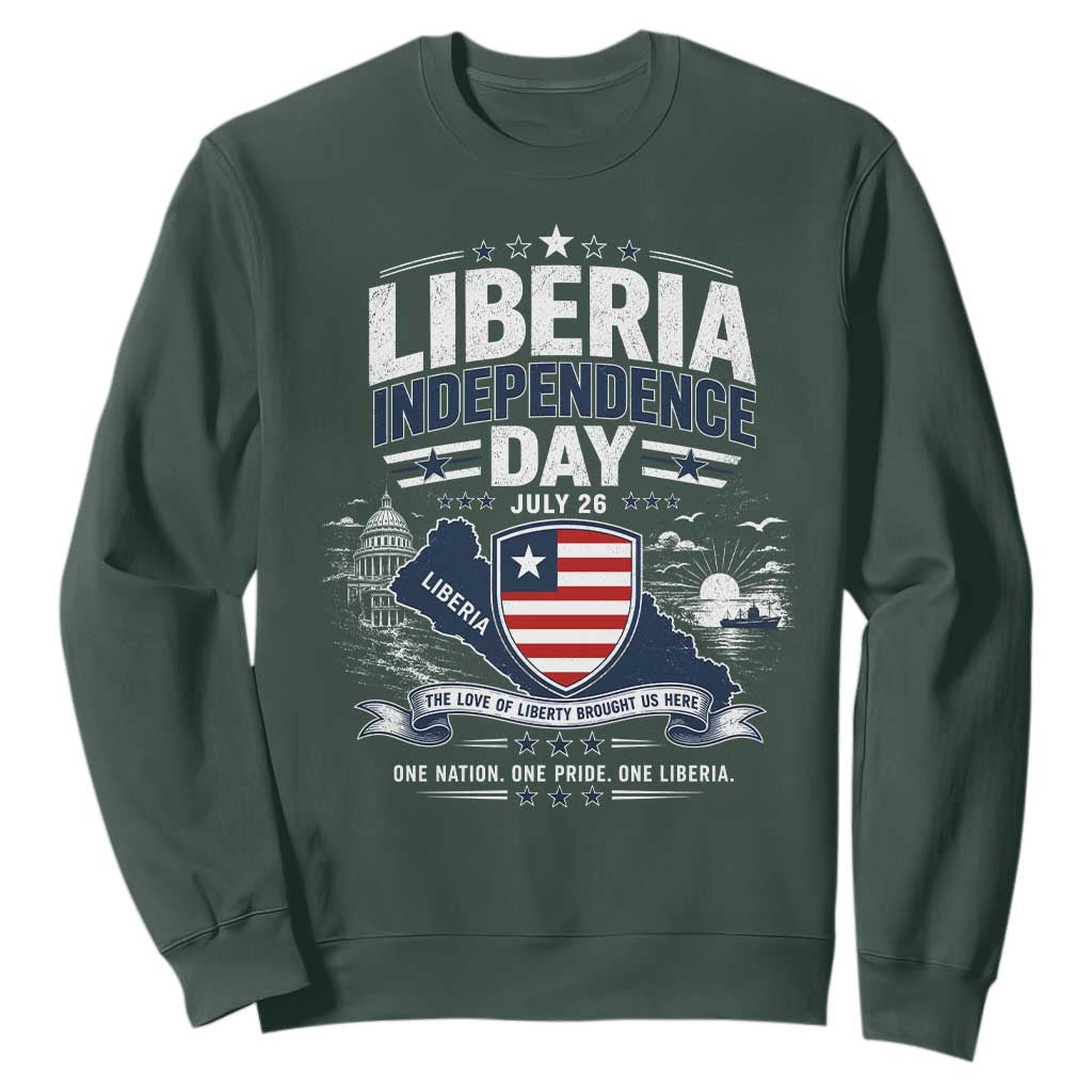Liberia Independence Day July 26 Patriotic Pride Sweatshirt