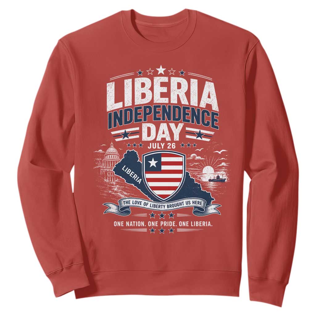 Liberia Independence Day July 26 Patriotic Pride Sweatshirt