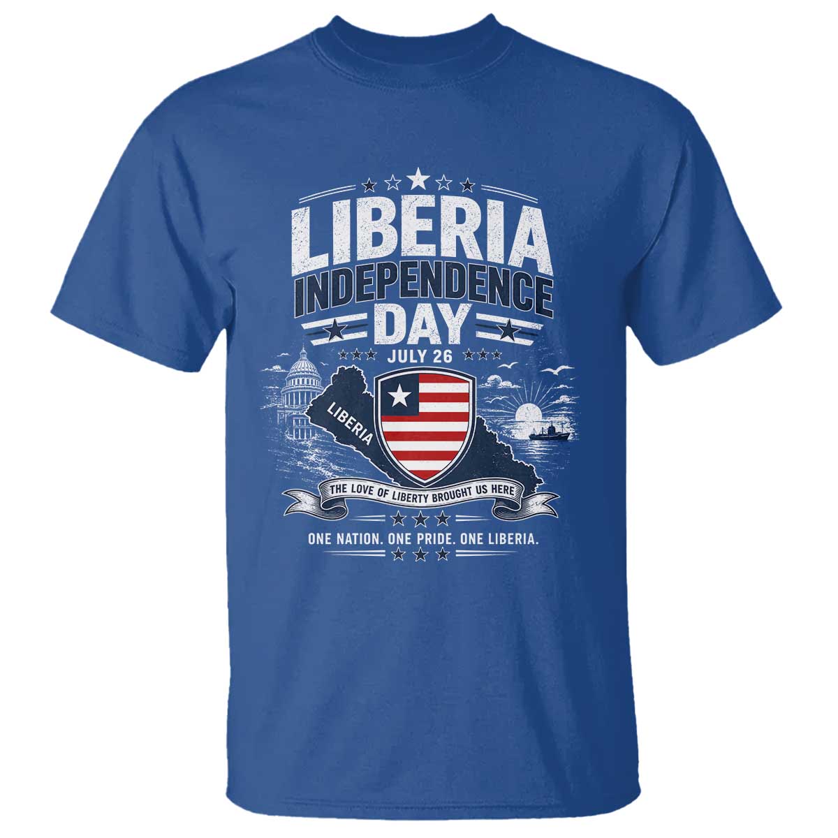 Liberia Independence Day July 26 Patriotic Pride T Shirt