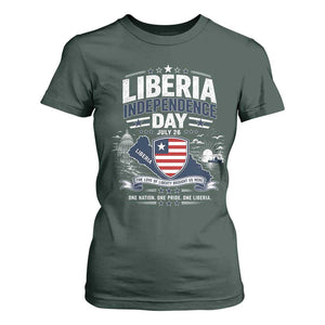 Liberia Independence Day July 26 Patriotic Pride T Shirt For Women