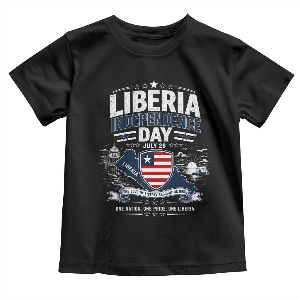 Liberia Independence Day July 26 Patriotic Pride Toddler T Shirt