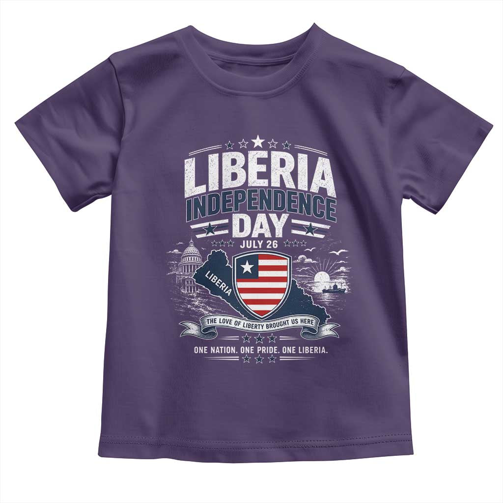 Liberia Independence Day July 26 Patriotic Pride Toddler T Shirt