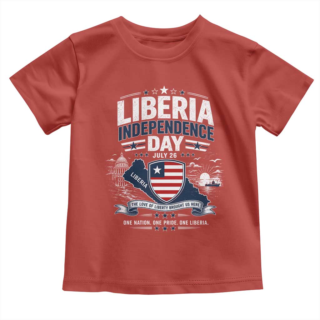 Liberia Independence Day July 26 Patriotic Pride Toddler T Shirt