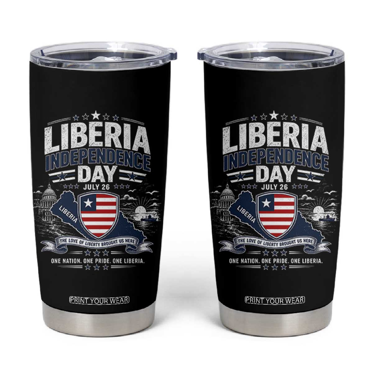 Liberia Independence Day July 26 Patriotic Pride Tumbler Cup