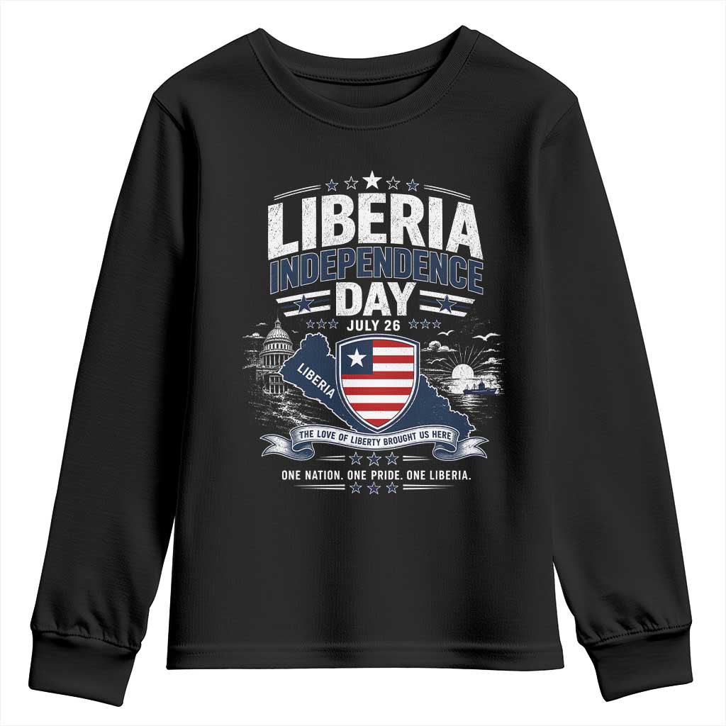 Liberia Independence Day July 26 Patriotic Pride Youth Sweatshirt