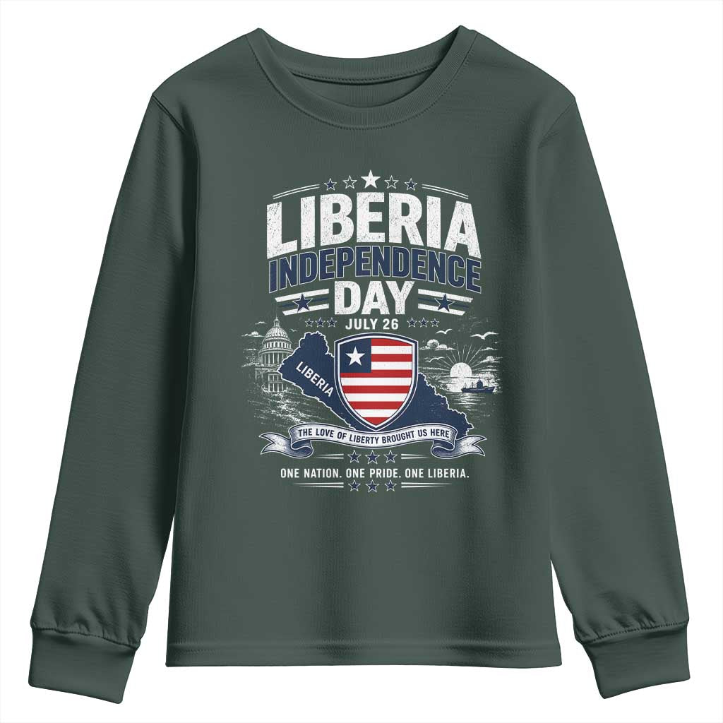 Liberia Independence Day July 26 Patriotic Pride Youth Sweatshirt