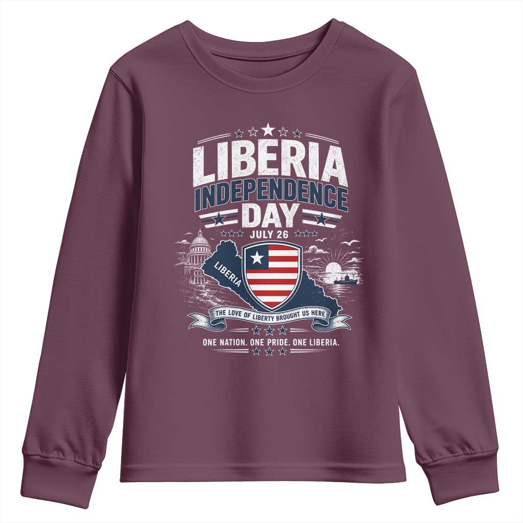 Liberia Independence Day July 26 Patriotic Pride Youth Sweatshirt