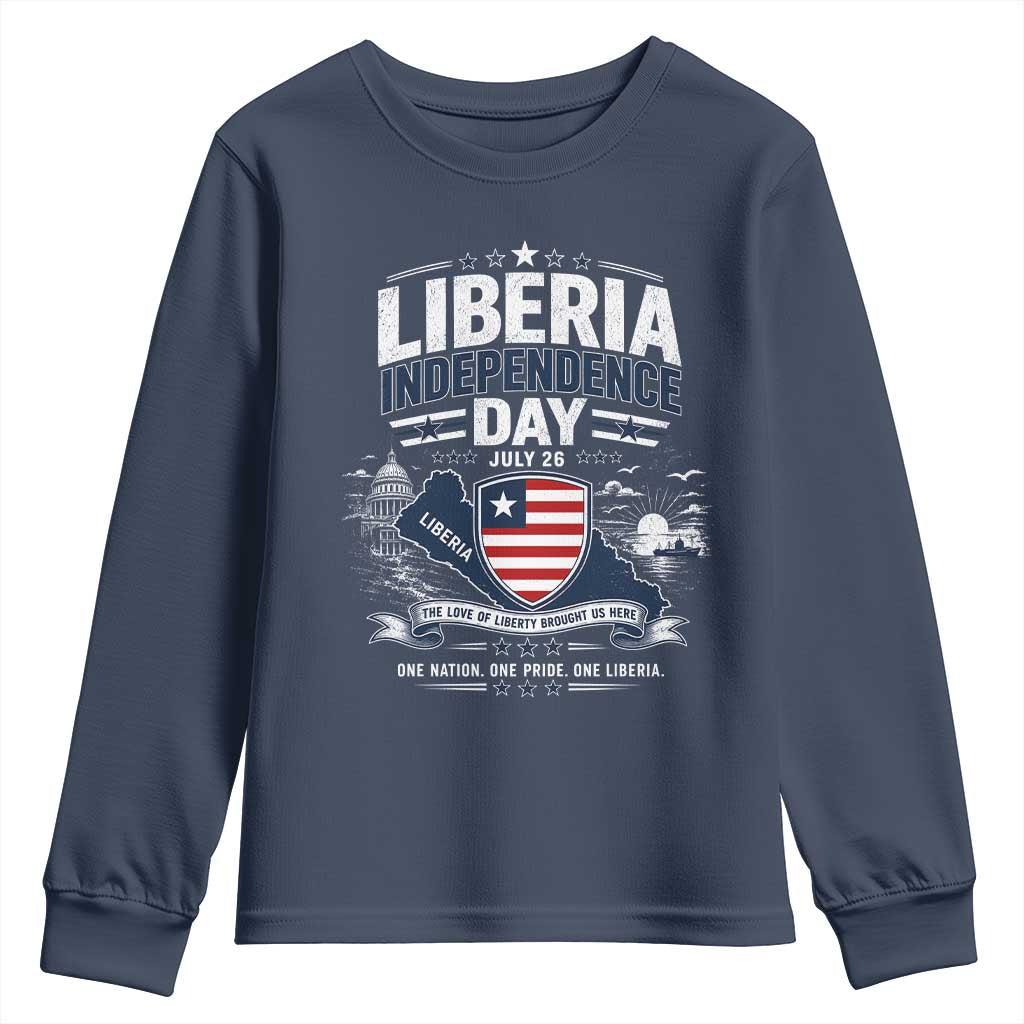 Liberia Independence Day July 26 Patriotic Pride Youth Sweatshirt