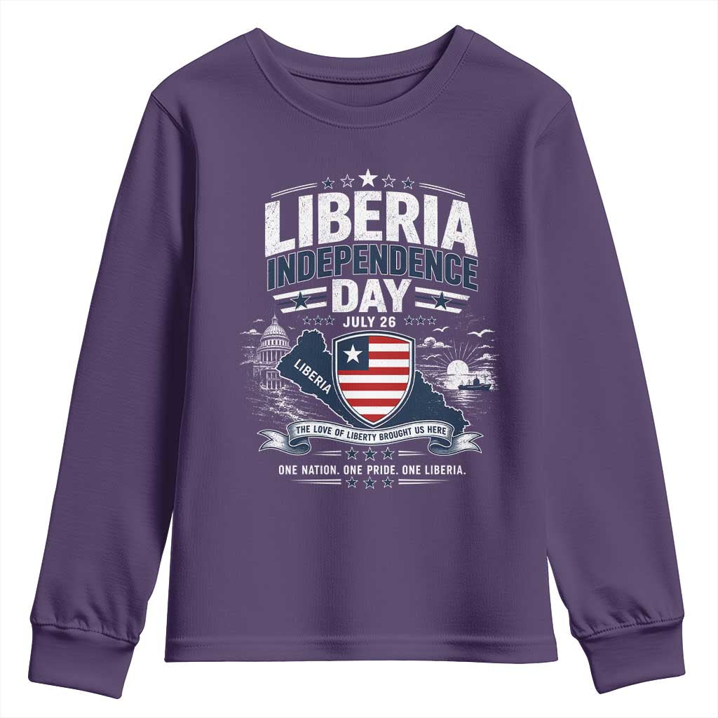 Liberia Independence Day July 26 Patriotic Pride Youth Sweatshirt