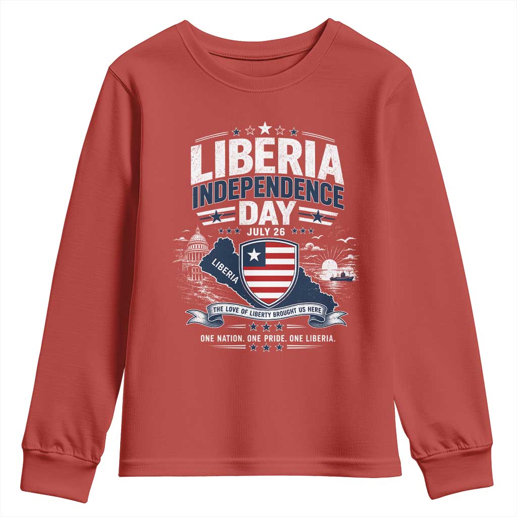 Liberia Independence Day July 26 Patriotic Pride Youth Sweatshirt