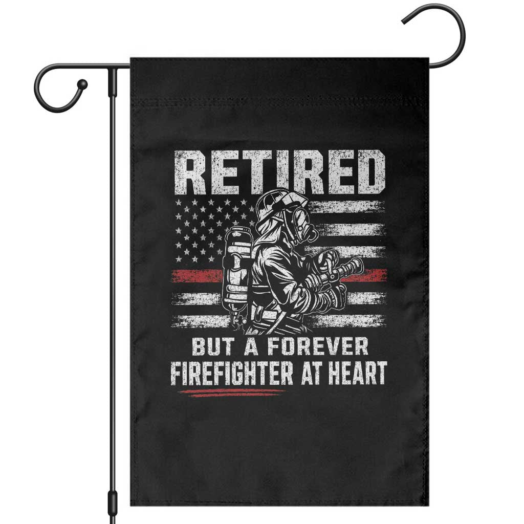 Retired Firefighter Garden Flag Fireman Pride 911 Rescue Retirement Gift TS10 Black Print Your Wear