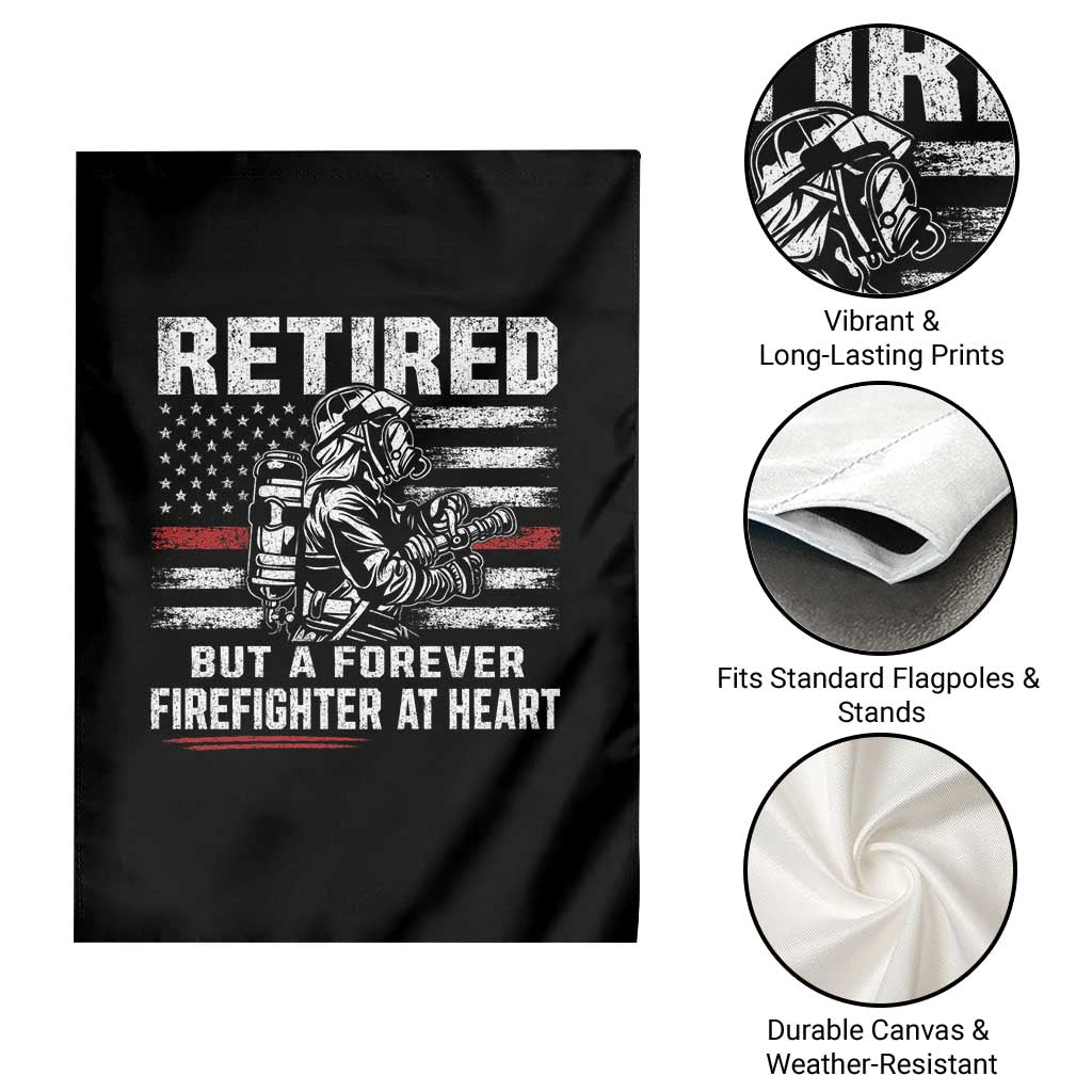 Retired Firefighter Garden Flag Fireman Pride 911 Rescue Retirement Gift