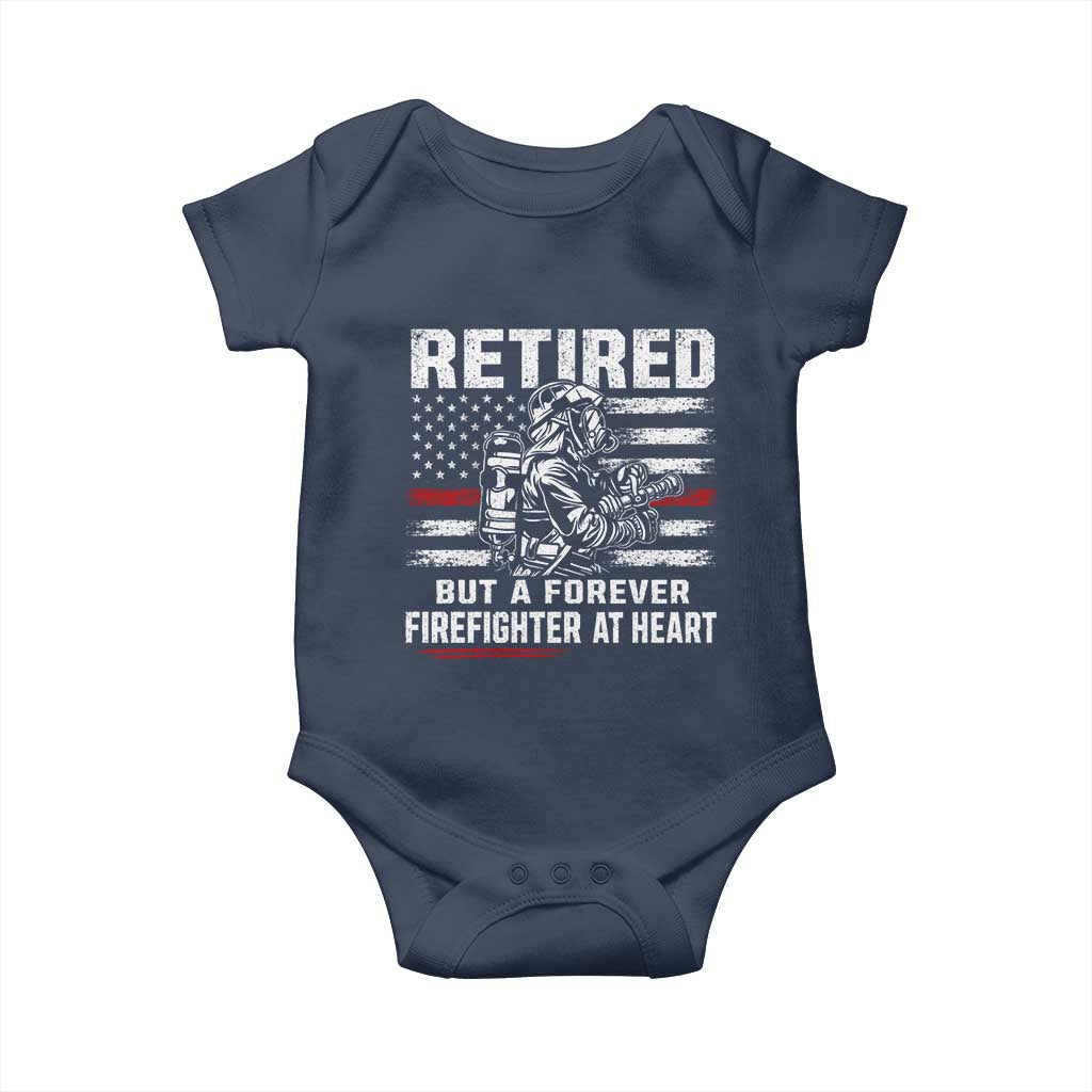 Retired Firefighter Baby Onesie Fireman Pride 911 Rescue Retirement Gift