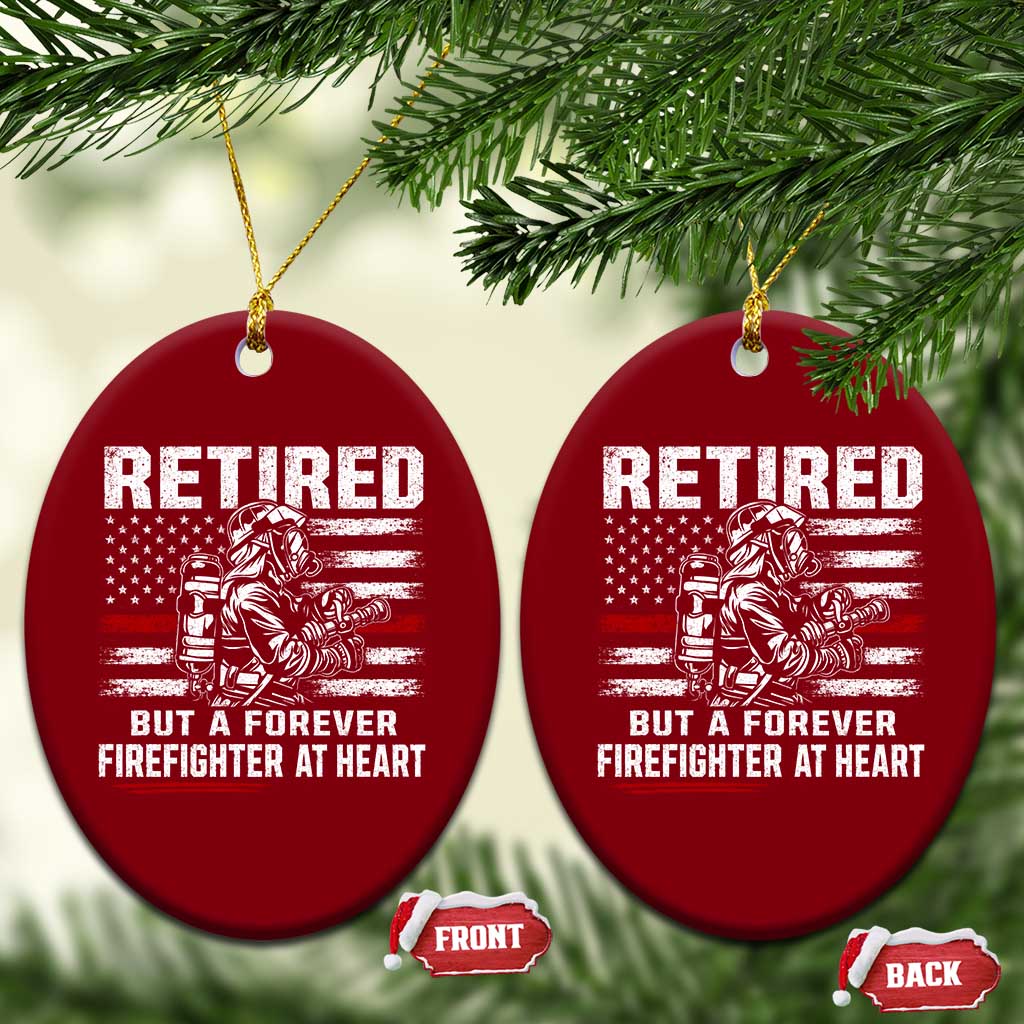 Retired Firefighter Ceramic Ornament Fireman Pride 911 Rescue Retirement Gift