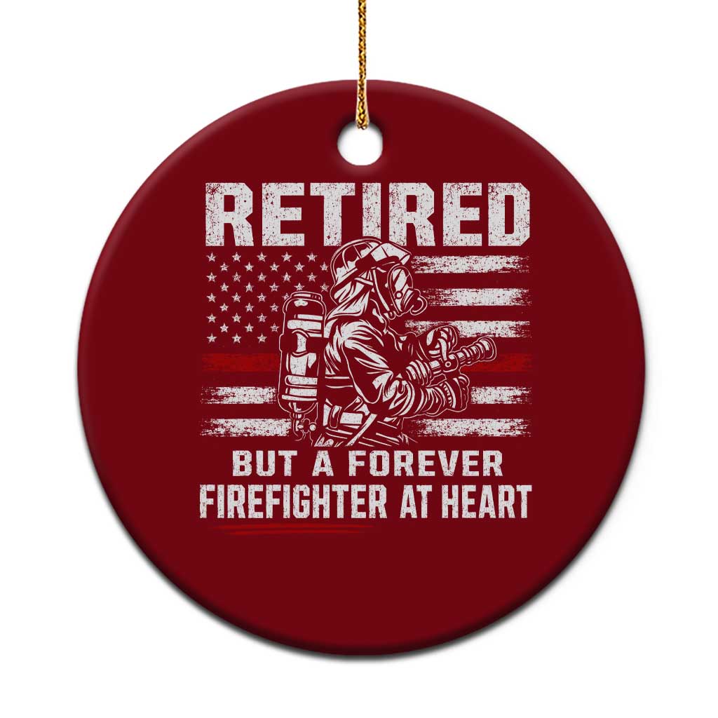 Retired Firefighter Ceramic Ornament Fireman Pride 911 Rescue Retirement Gift