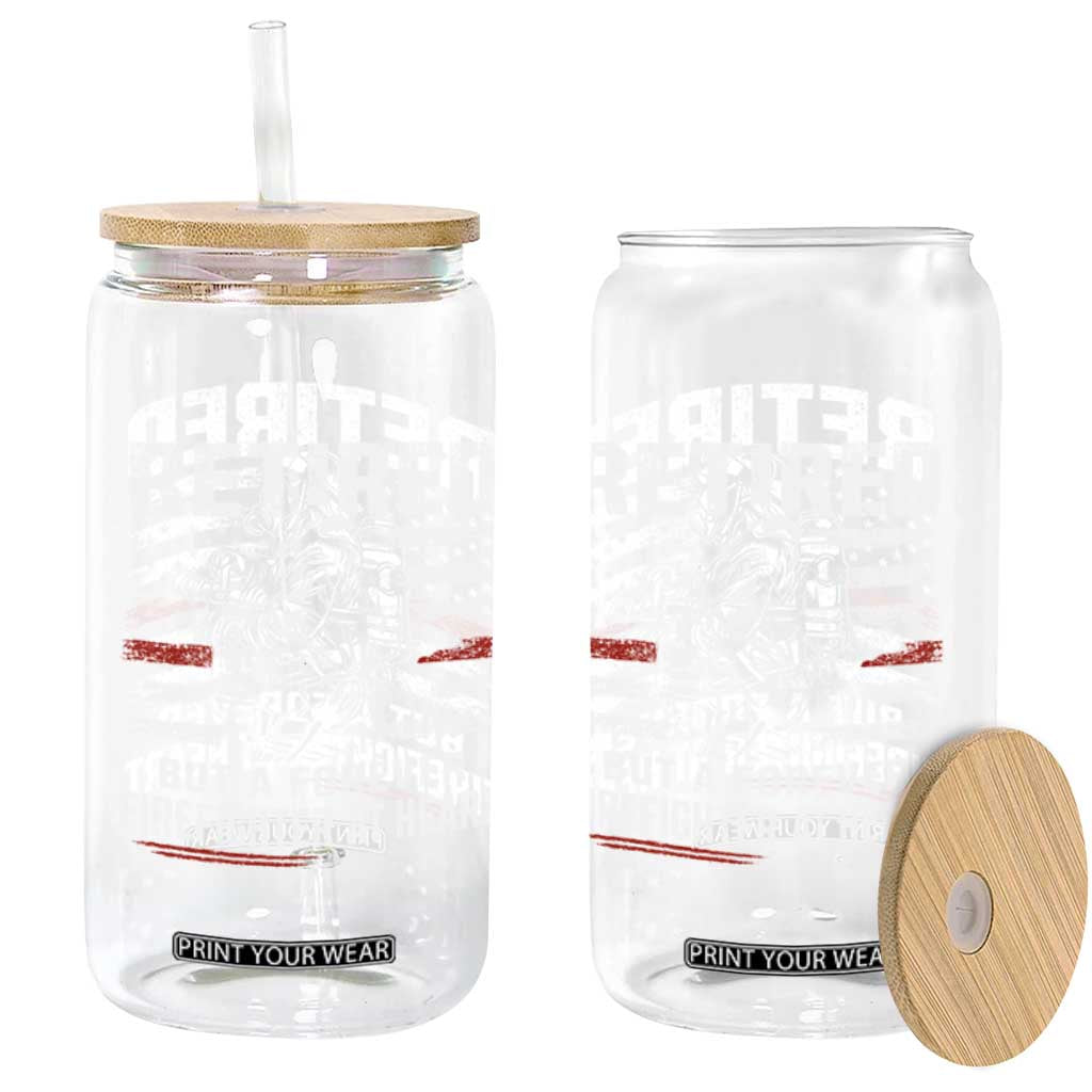Retired Firefighter Glass Can Fireman Pride 911 Rescue Retirement Gift