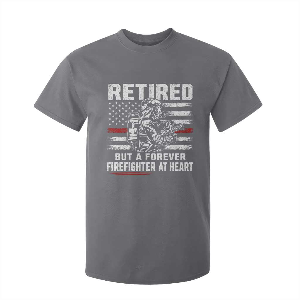 Retired Firefighter T Shirt For Kid Fireman Pride 911 Rescue Retirement Gift TS10 Charcoal Print Your Wear