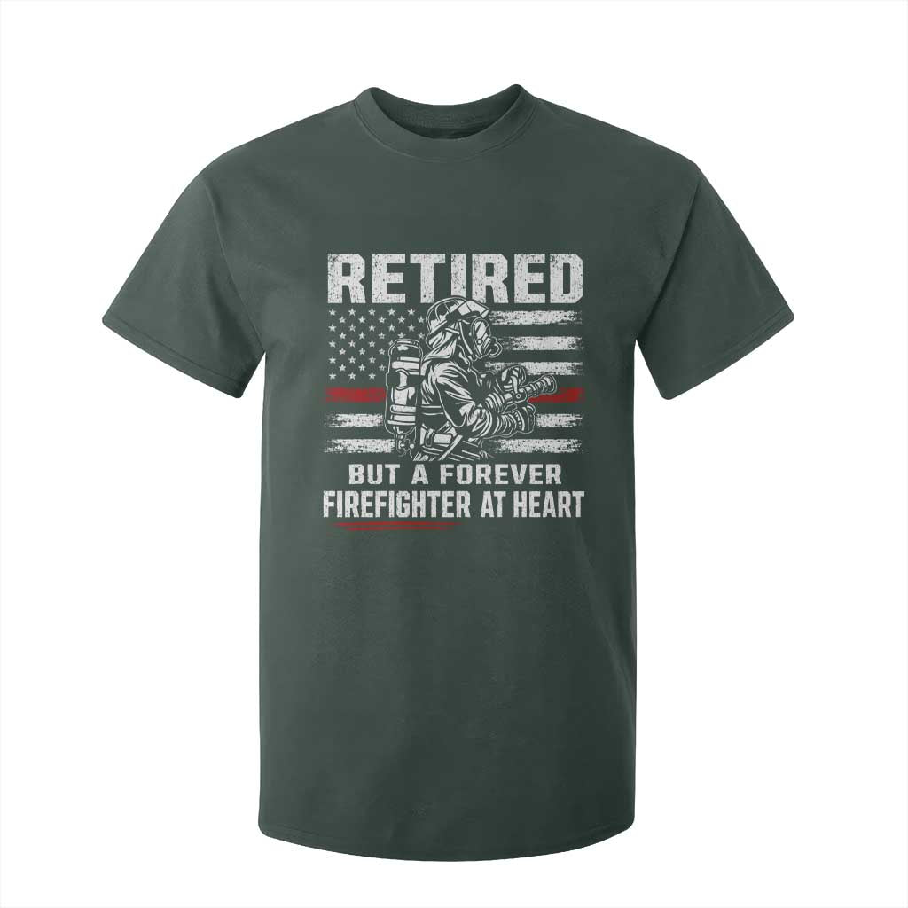 Retired Firefighter T Shirt For Kid Fireman Pride 911 Rescue Retirement Gift TS10 Dark Forest Green Print Your Wear