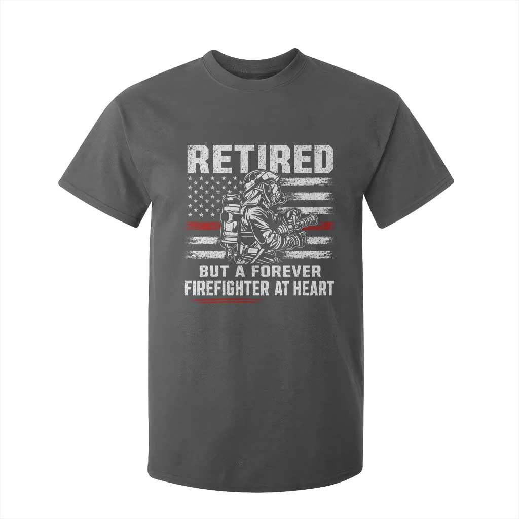 Retired Firefighter T Shirt For Kid Fireman Pride 911 Rescue Retirement Gift TS10 Dark Heather Print Your Wear