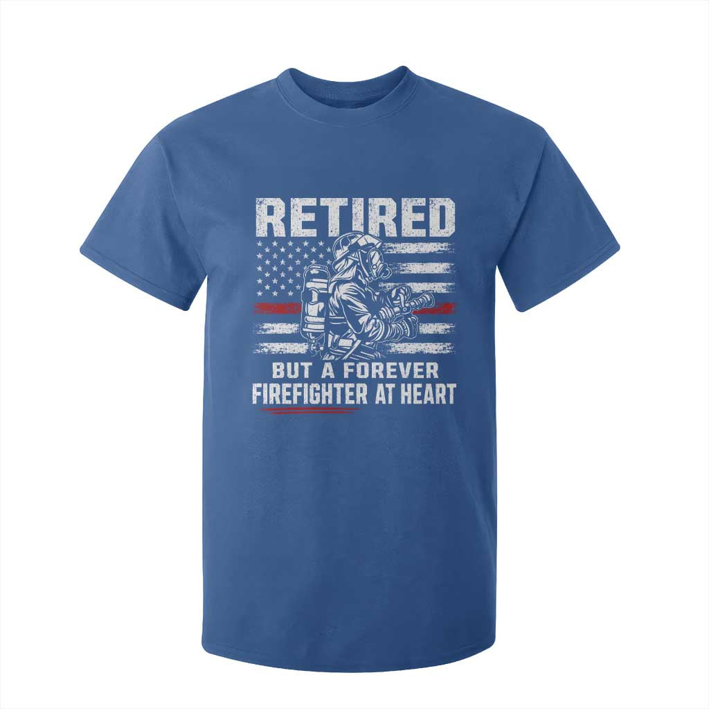Retired Firefighter T Shirt For Kid Fireman Pride 911 Rescue Retirement Gift TS10 Royal Blue Print Your Wear