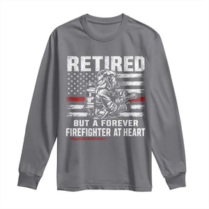 Retired Firefighter Long Sleeve Shirt Fireman Pride 911 Rescue Retirement Gift