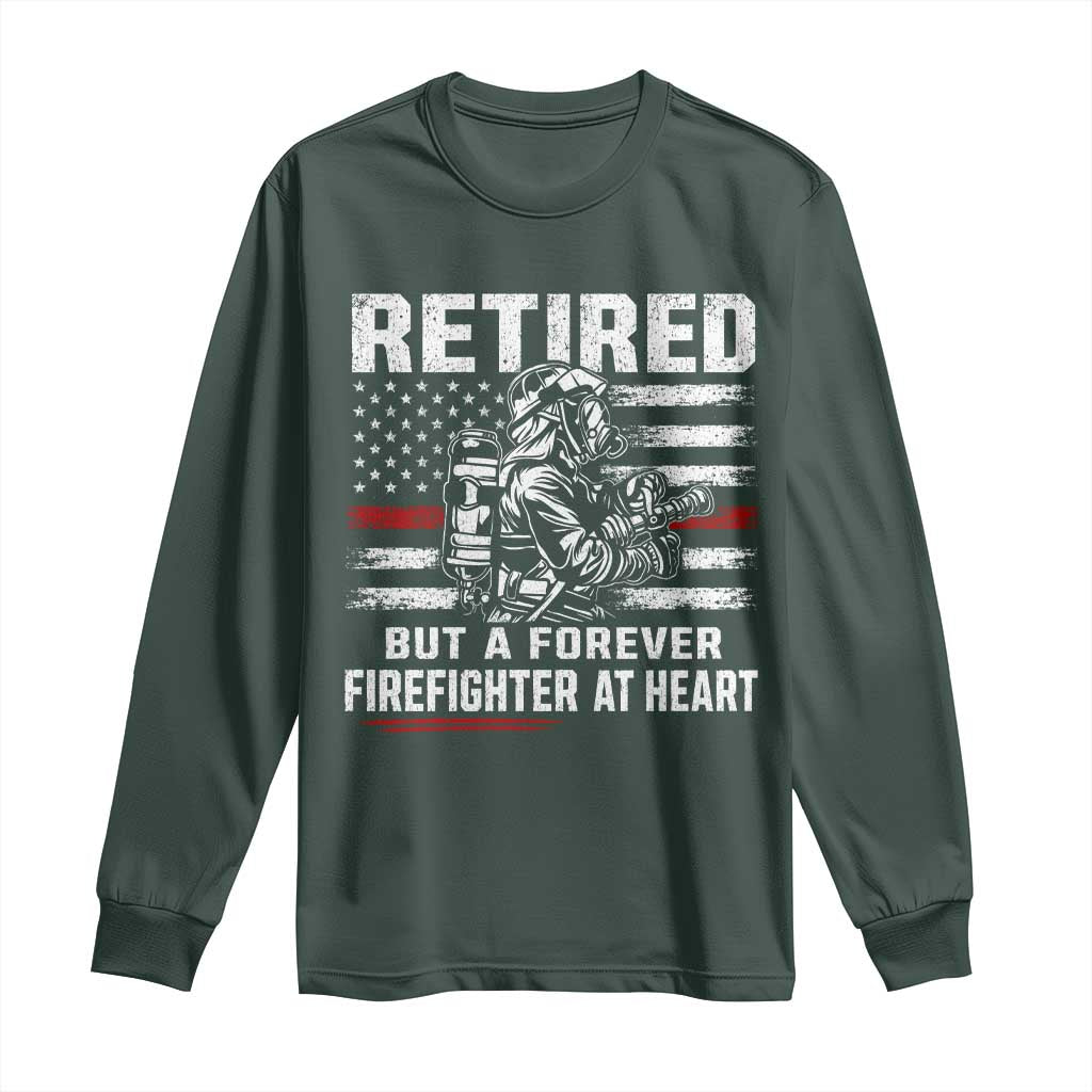 Retired Firefighter Long Sleeve Shirt Fireman Pride 911 Rescue Retirement Gift