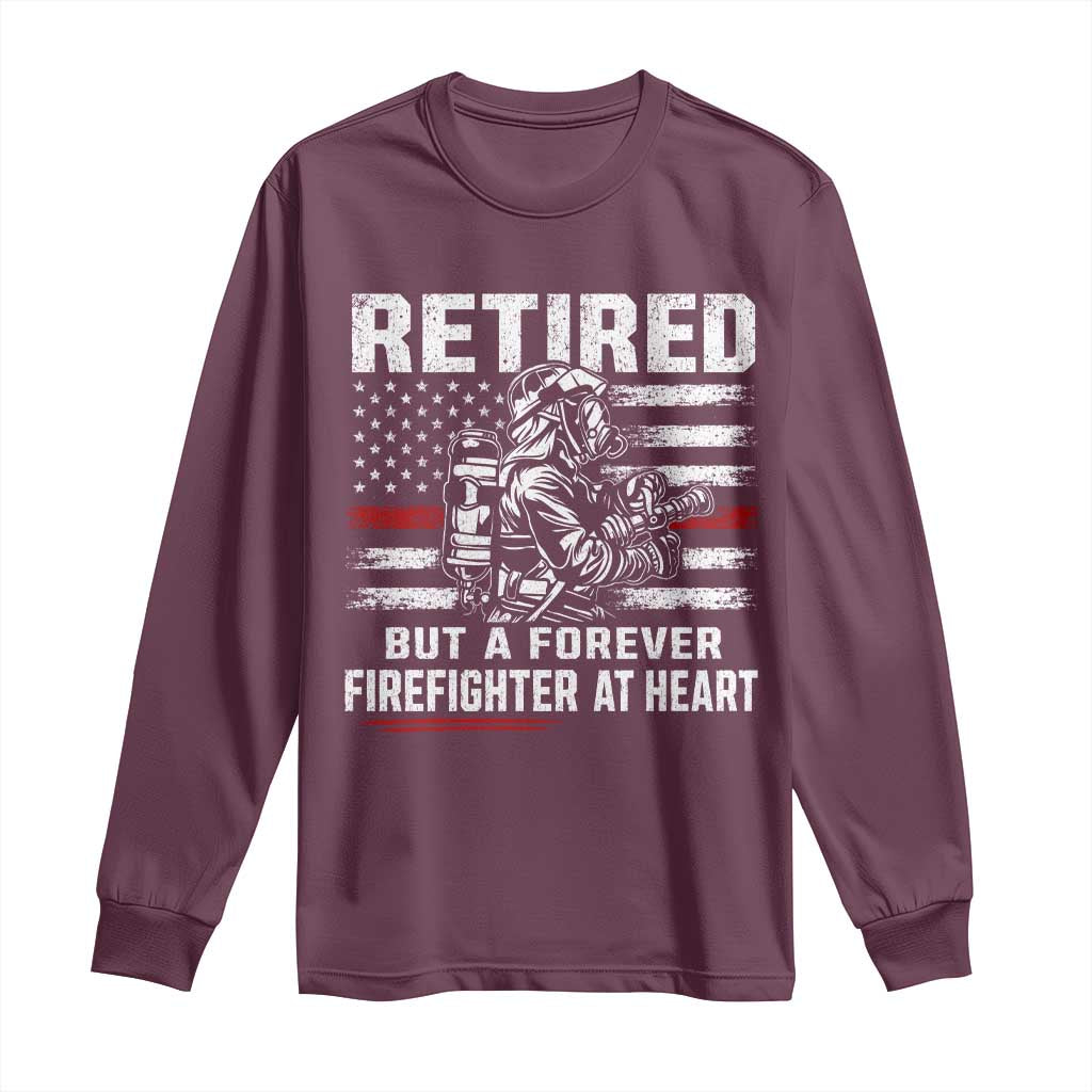 Retired Firefighter Long Sleeve Shirt Fireman Pride 911 Rescue Retirement Gift