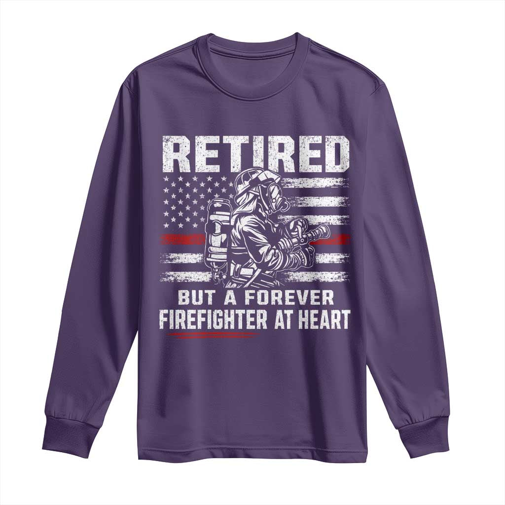 Retired Firefighter Long Sleeve Shirt Fireman Pride 911 Rescue Retirement Gift