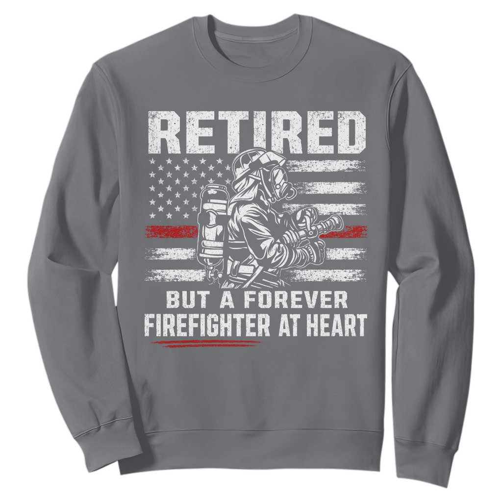Retired Firefighter Sweatshirt Fireman Pride 911 Rescue Retirement Gift