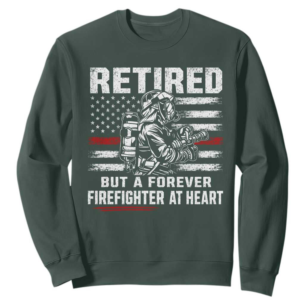 Retired Firefighter Sweatshirt Fireman Pride 911 Rescue Retirement Gift