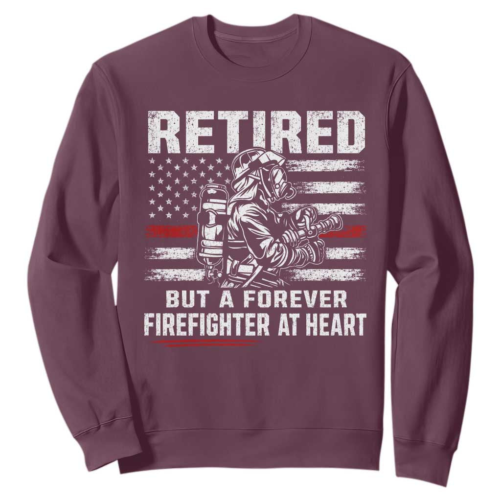 Retired Firefighter Sweatshirt Fireman Pride 911 Rescue Retirement Gift