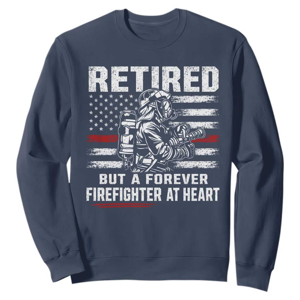 Retired Firefighter Sweatshirt Fireman Pride 911 Rescue Retirement Gift
