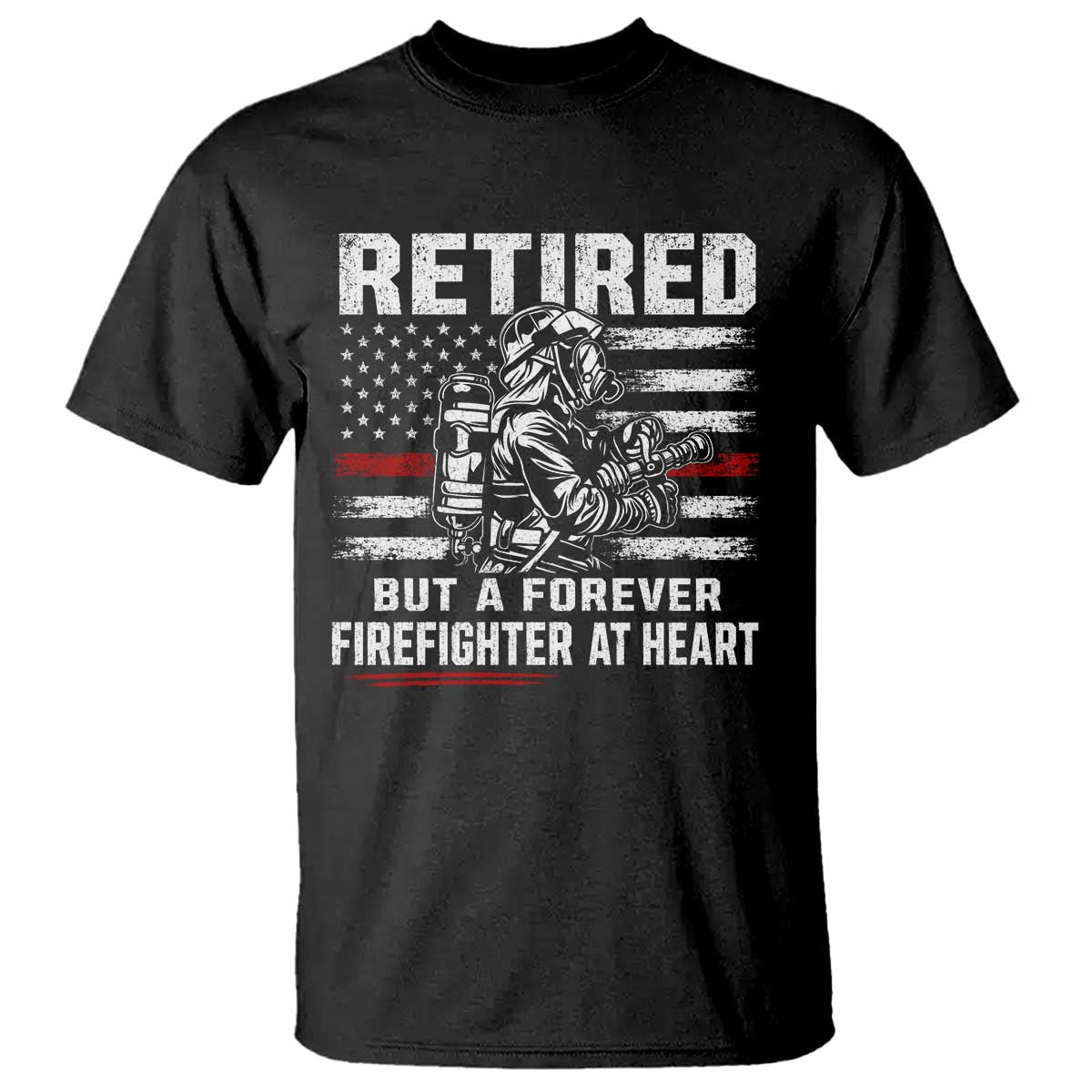 Retired Firefighter T Shirt Fireman Pride 911 Rescue Retirement Gift