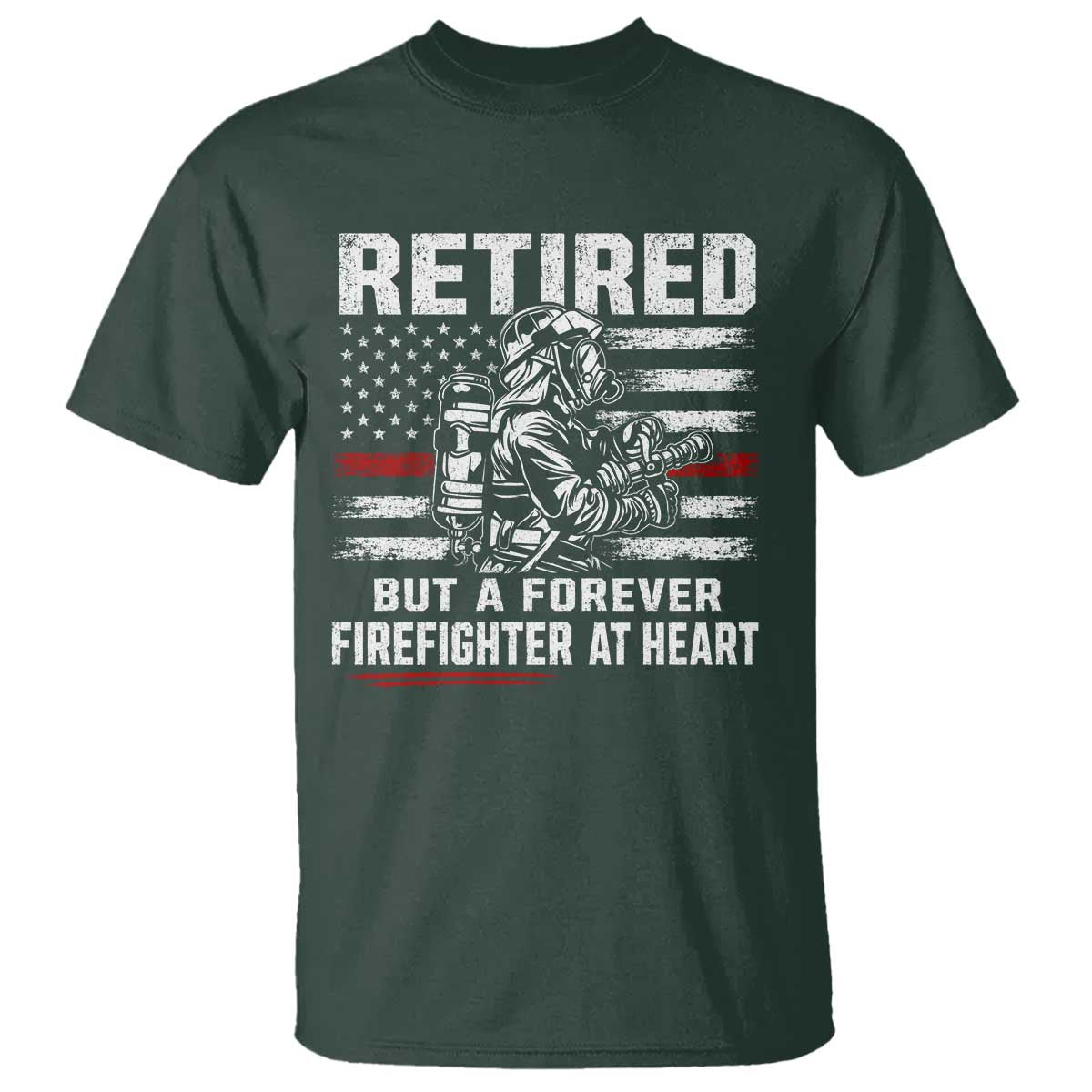 Retired Firefighter T Shirt Fireman Pride 911 Rescue Retirement Gift