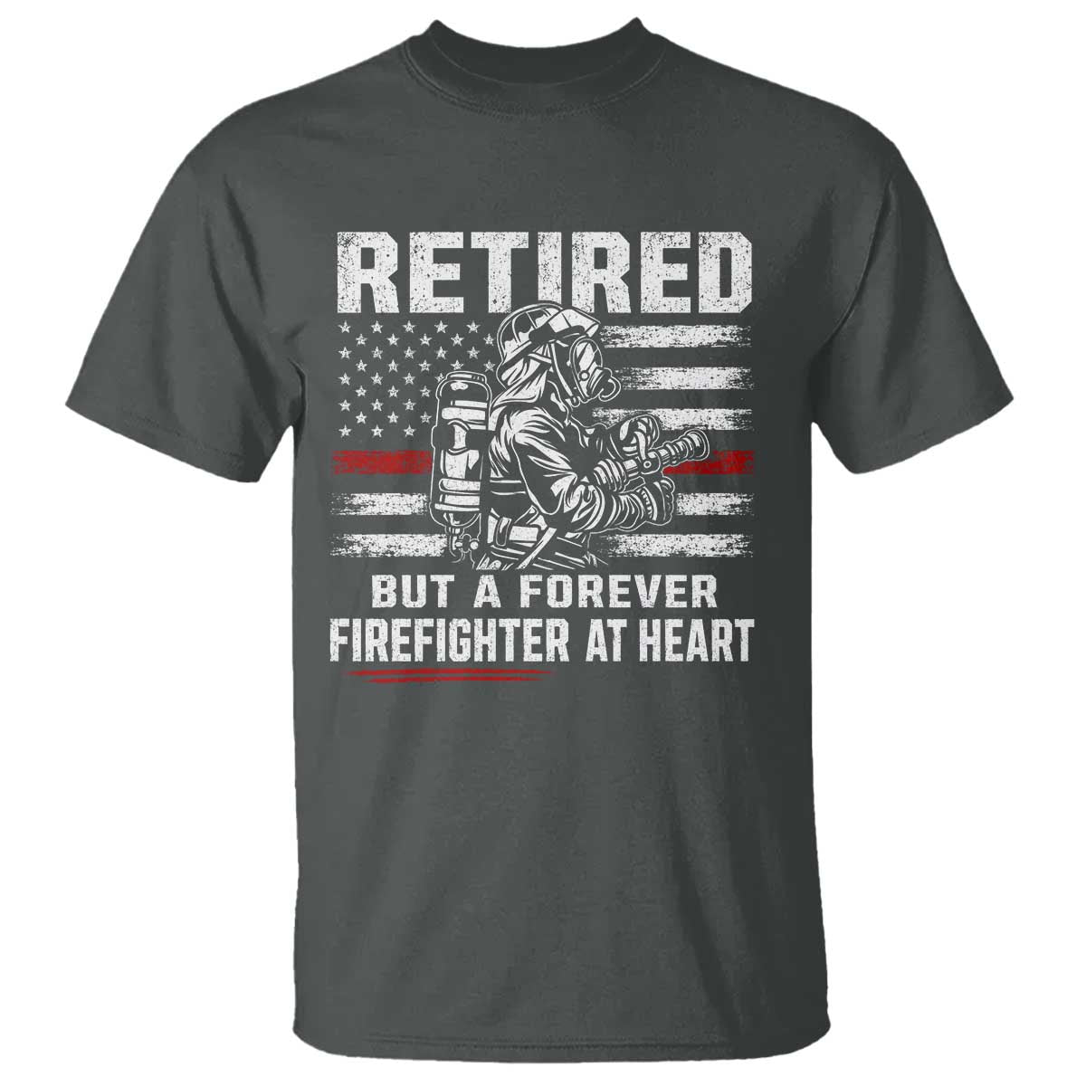 Retired Firefighter T Shirt Fireman Pride 911 Rescue Retirement Gift