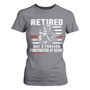 Retired Firefighter T Shirt For Women Fireman Pride 911 Rescue Retirement Gift