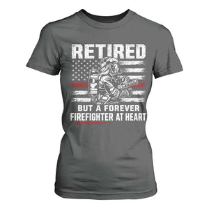 Retired Firefighter T Shirt For Women Fireman Pride 911 Rescue Retirement Gift