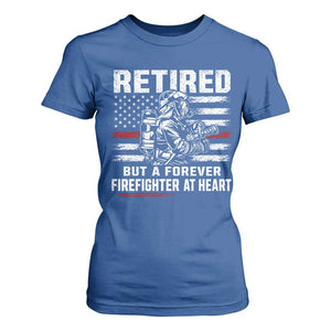 Retired Firefighter T Shirt For Women Fireman Pride 911 Rescue Retirement Gift