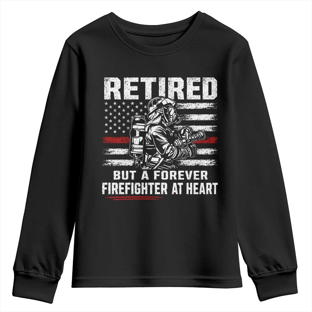 Retired Firefighter Youth Sweatshirt Fireman Pride 911 Rescue Retirement Gift