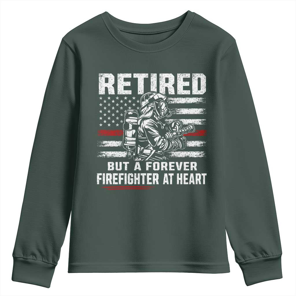 Retired Firefighter Youth Sweatshirt Fireman Pride 911 Rescue Retirement Gift