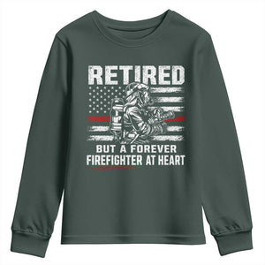 Retired Firefighter Youth Sweatshirt Fireman Pride 911 Rescue Retirement Gift
